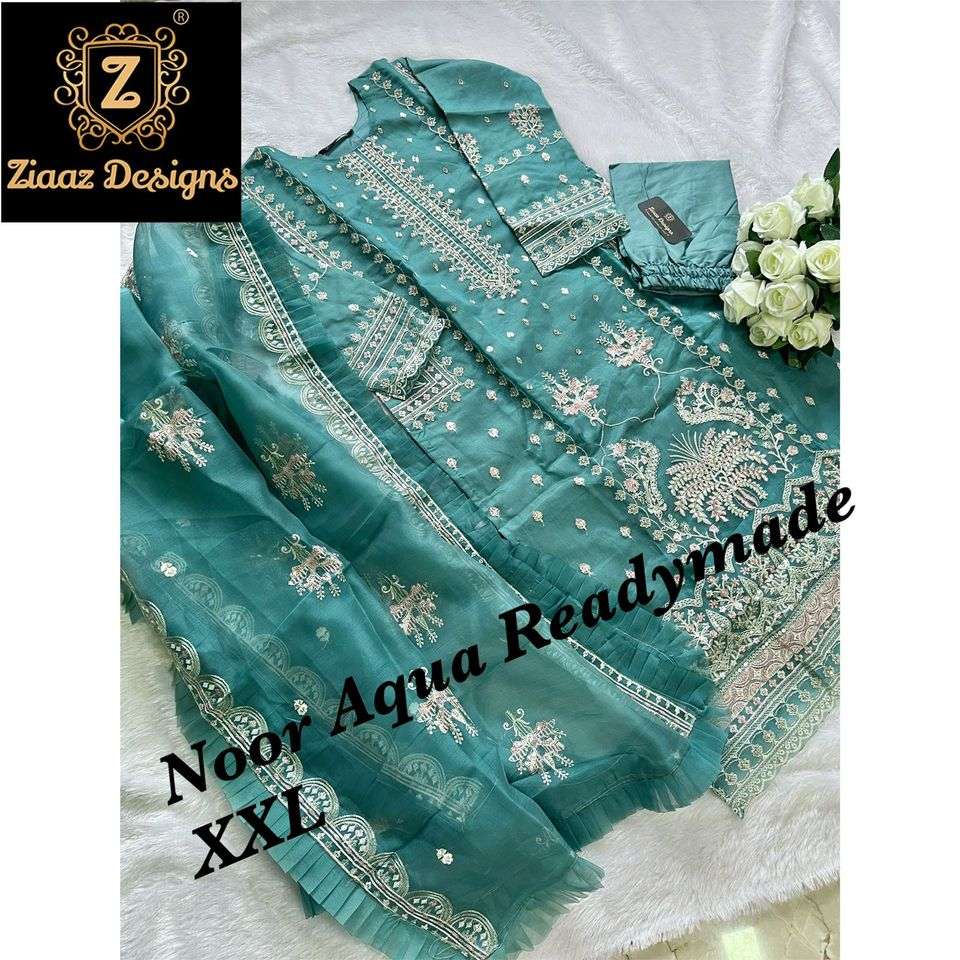 Ziaaz Designs -Noor aqua